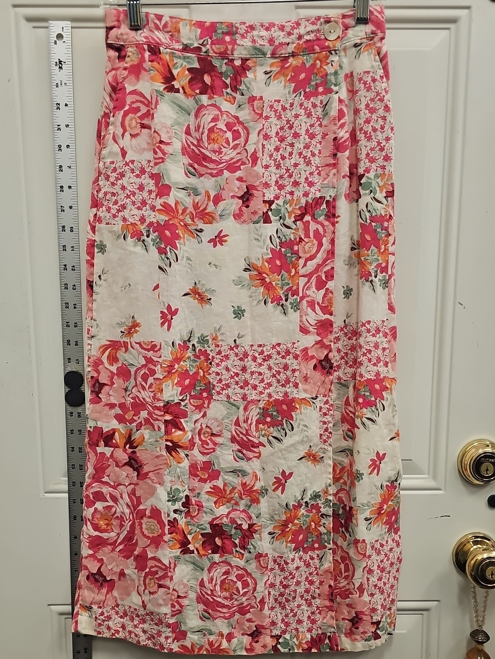 Haute Hippie Pink Floral Patchwork Maxi Skirt